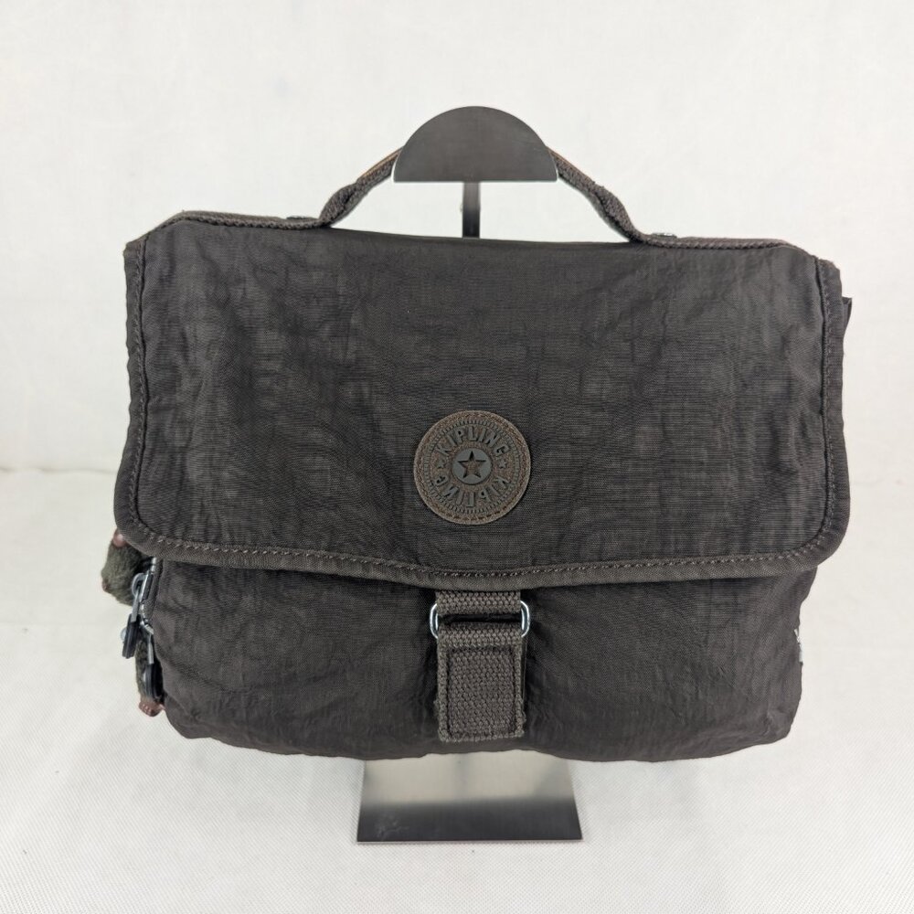 Kipling Brown Backpack - Classic Nylon Bag - Used - Buy Now - Ships Fast